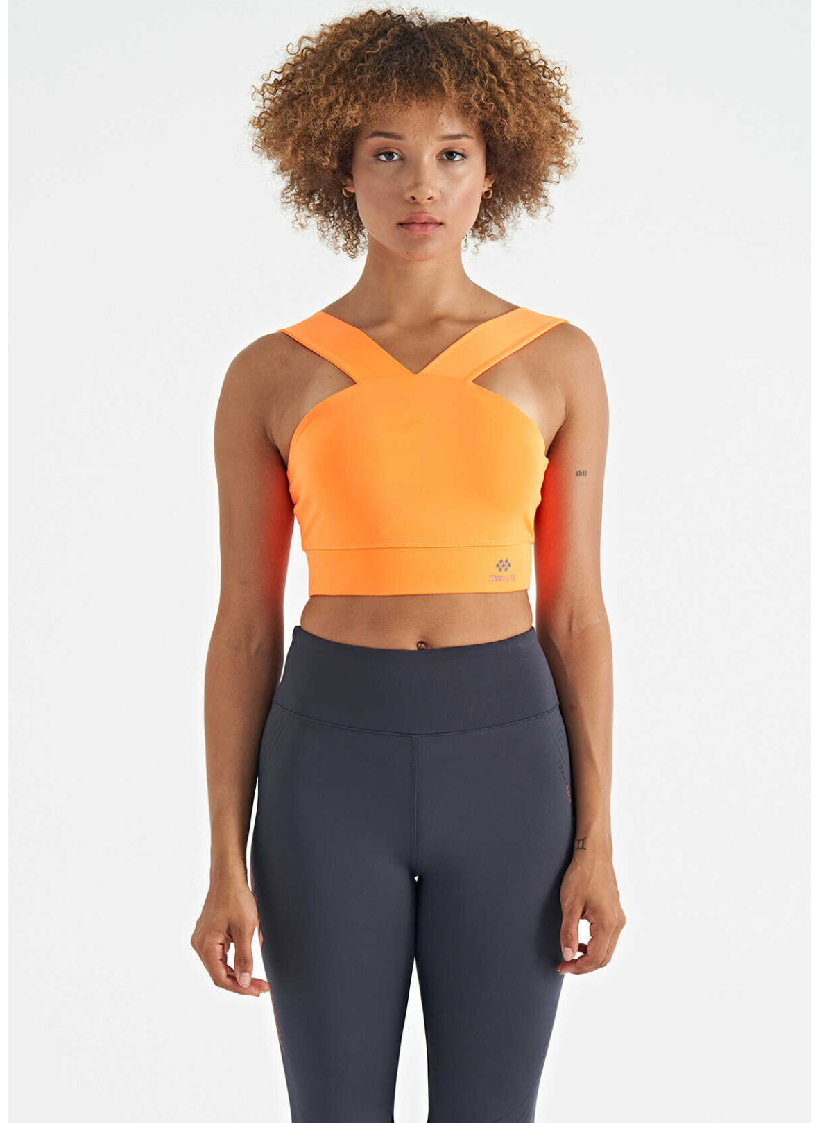 Yeni Sezon Neon Turuncu Spor Crop
