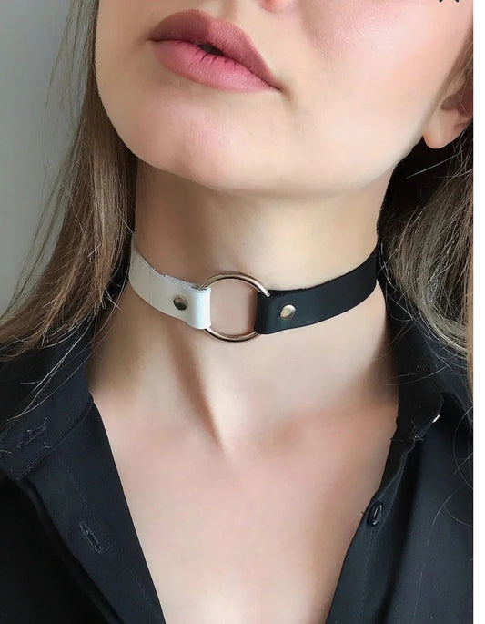 Deri Renkli Choker